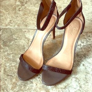 Joie Abbott suede ankle warp sandals